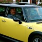 yellow mini cooper