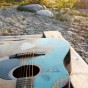 guitar on the beach