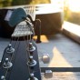 guitar at sunset